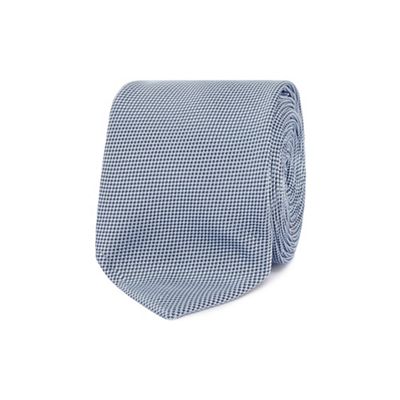 Light blue textured slim tie